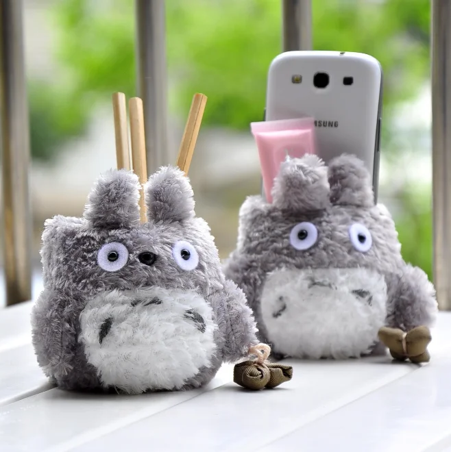 

1 Pcs Cute Cartoon Totoro Plush Pencil Vase Lovely Anime Totoro Plush Toy Brush Pot Creative Gift for Kids Free Shipping