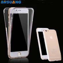 50 шт./лот BRSUANG мобильный телефон тонкий 360 градусов полное покрытие двойной мягкий прозрачный TPU гелевый Чехол для iPhone XS Max XR X 8 7 Plus 6S 6 5