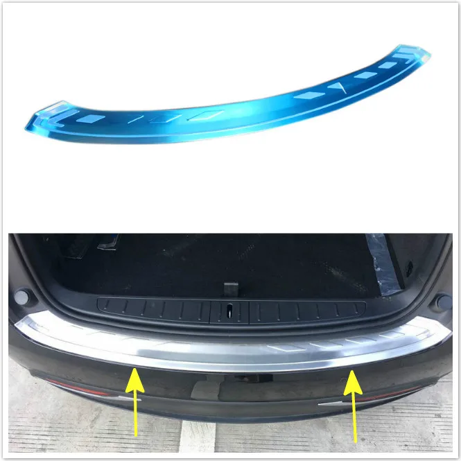 

1 Piece Stainless Steel Rear Tail Trunk sill Scuff Bumper Protector Plate Trim Cover For Tesla Model X 2016 2017 2018
