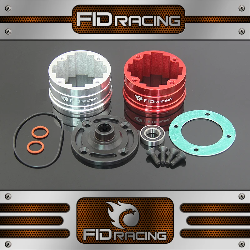 FIDRACING cnc Обработанная алюминиевая дифференциальная коробка передач для losi 5ive t kmx2