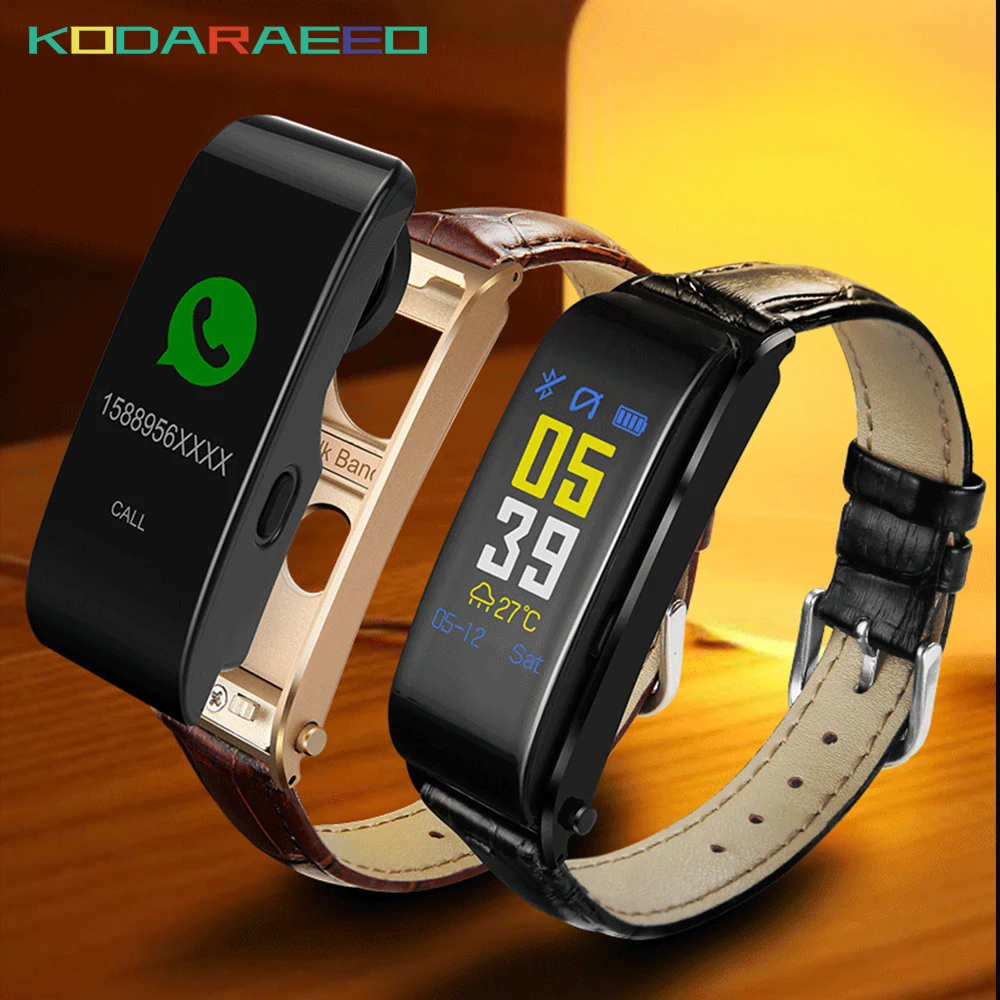 

Y6 TalkBand Color Screen Bluetooth SmartBracelet heart rate tracker Answer/Dail Call listen music Fitness Tracker Headset band