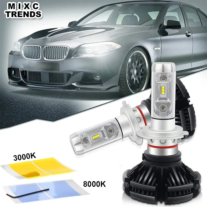 

MIXC TRENDS X3 Car Headlight H7 LED H4 hb4 9006 led bulb for auto motorcycle 50W 6000LM H11 H13 9005 H1 12V Headlamp Fog Lights