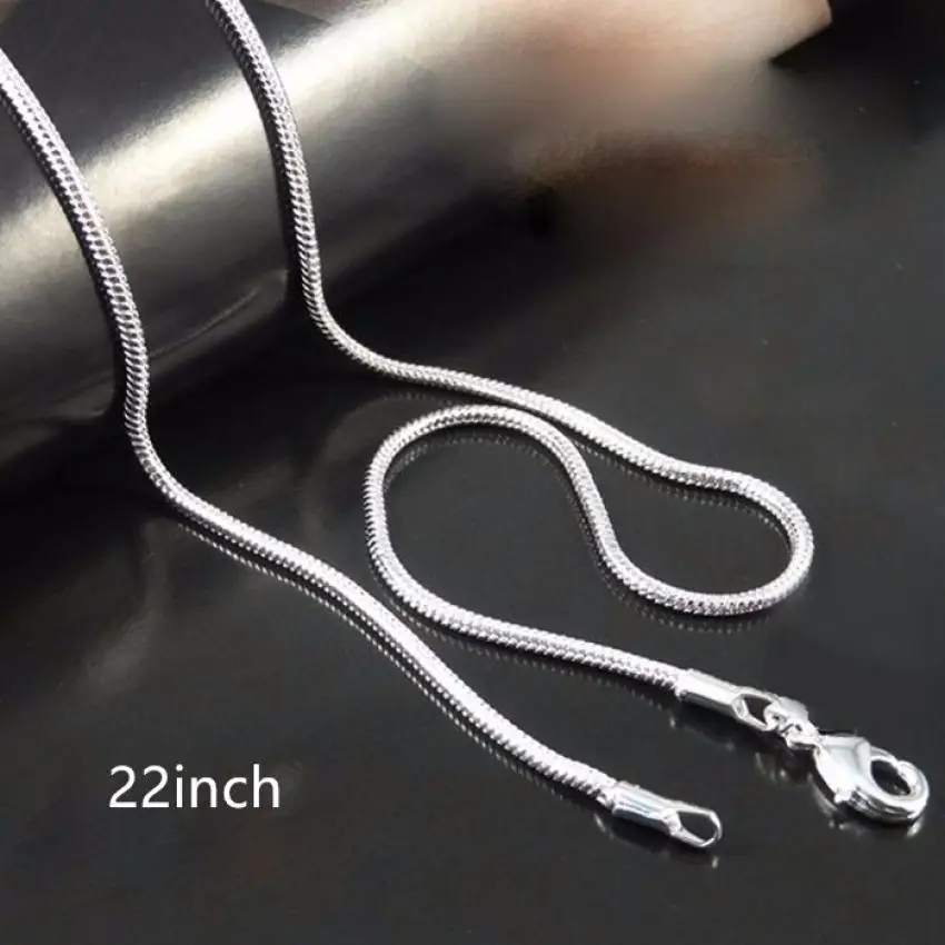 

2018 hot sale Hot Mens Womens Sell Silver Jewelry Snake Chain Necklace 16inch-30inch Jewelry gift drop shipping Jan 29
