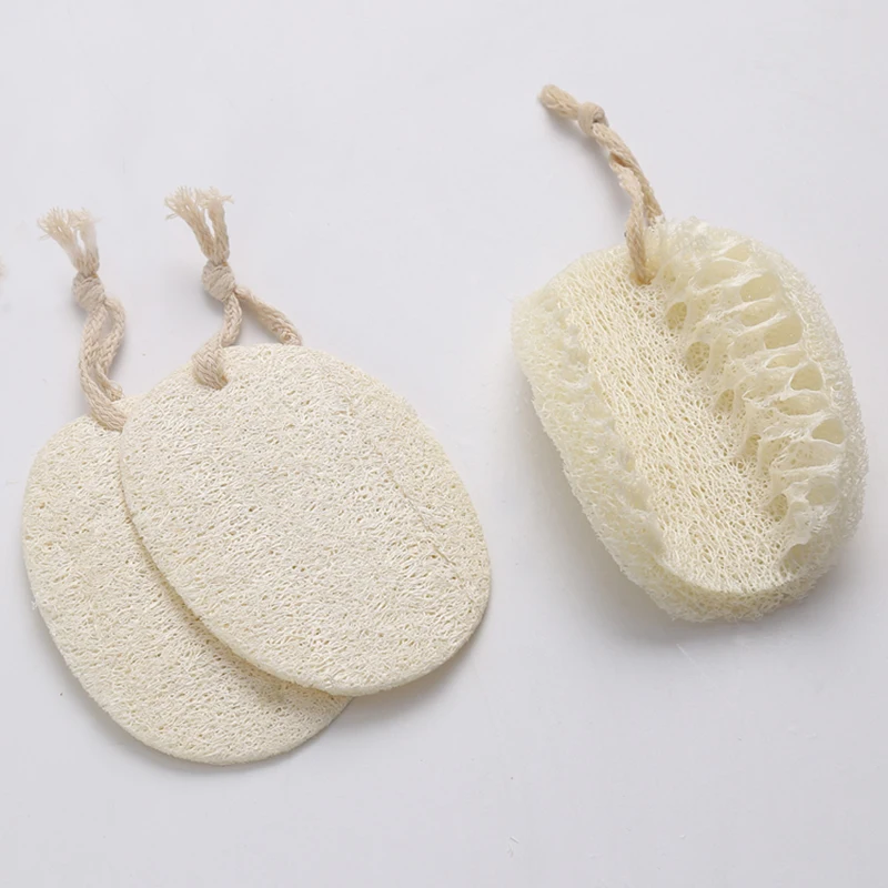 100pcs Natural Loofah Sponge Bath Shower Body Exfoliator Pads With