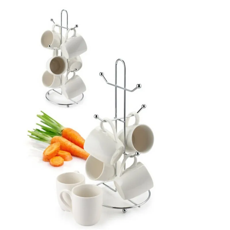 Hot Coffee Tea Cup Mug Holder stand Kitchen Cup Holder 6 Mug Storage