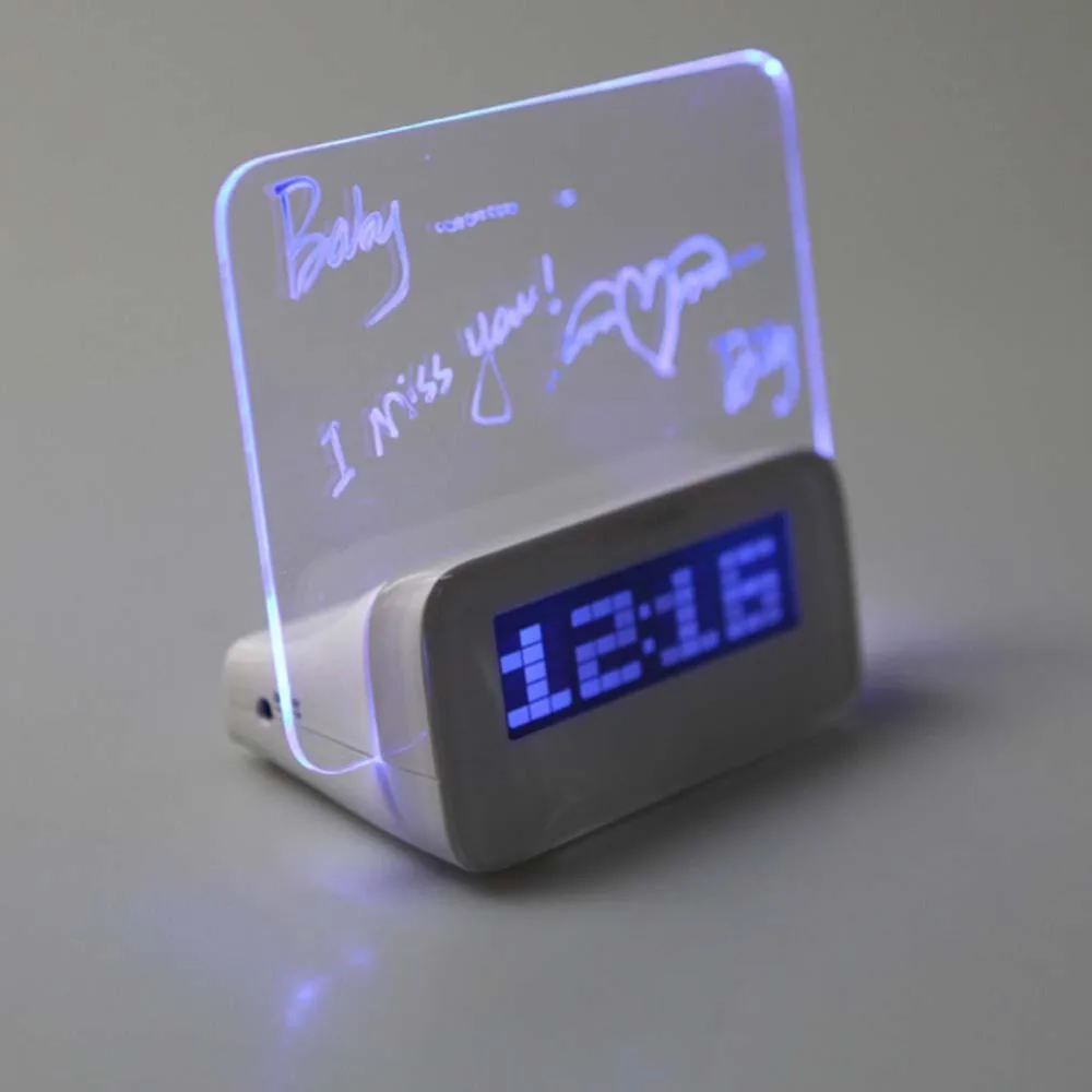 Hot LED Luminous Message Board Alarm Clock With Calendar, Luminova LED ...