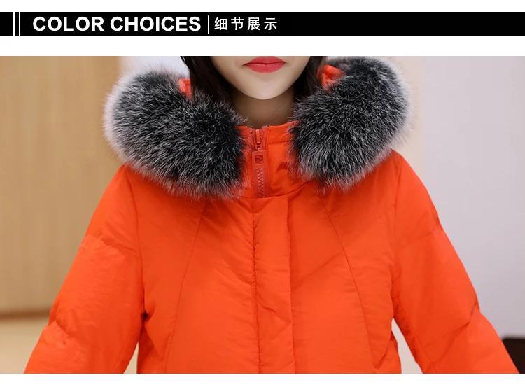 Jacket Womens Winter Long Cotton Padded Jacket Elegant Fur Collar Hooded Coats For Female 2018 New Plus Size Loose Overcoats LZ960 (27)