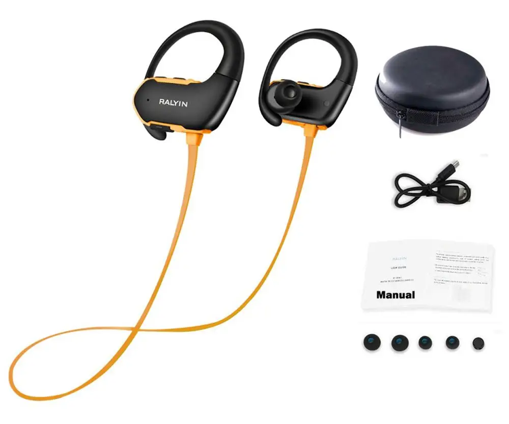 orange Ralyin 8 Гб mp3 плеер bluetooth наушники спортивные водонепроницаемые беспроводные наушники bluetooth музыкальный плеер bluetooth наушники для телефона - Цвет: orange