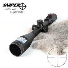 SNIPER 6-24X50 Hunting Riflescopes Tactical Optical Sight Full Size Glass Etched Reticle RGB Illuminated Rifle Scope SNIPER 6-24X50 Hunting Riflescopes Tactical Optical Sight Full Size Glass Etched Reticle RGB Illuminated Rifle Scope