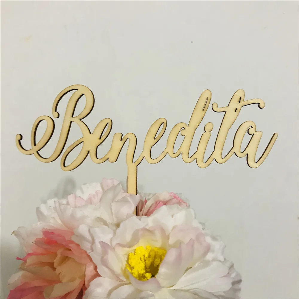 

Custom Name Cake Topper Personalized Baby's Name Birthday Party Cake Decoration Wooden Acrylic Party Cake Accessory Supplies