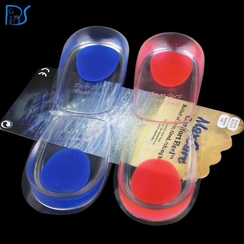 

New Fashion Unisex Soft Rubber Gel Pain Heel Spur Cup Insoles Support Shoe Cushion Inserts For Man Shoe-Pad Quality 1 Pair
