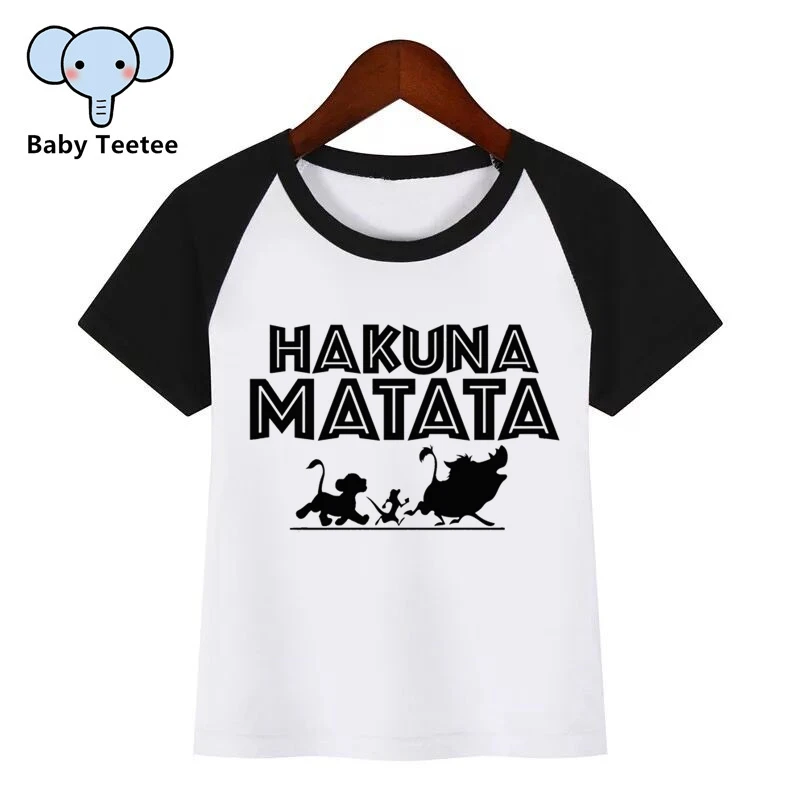 

Hakuna Matata Diy Print T-Shirts Boys Girls Cotton Tops Kids Fashion Tshirt