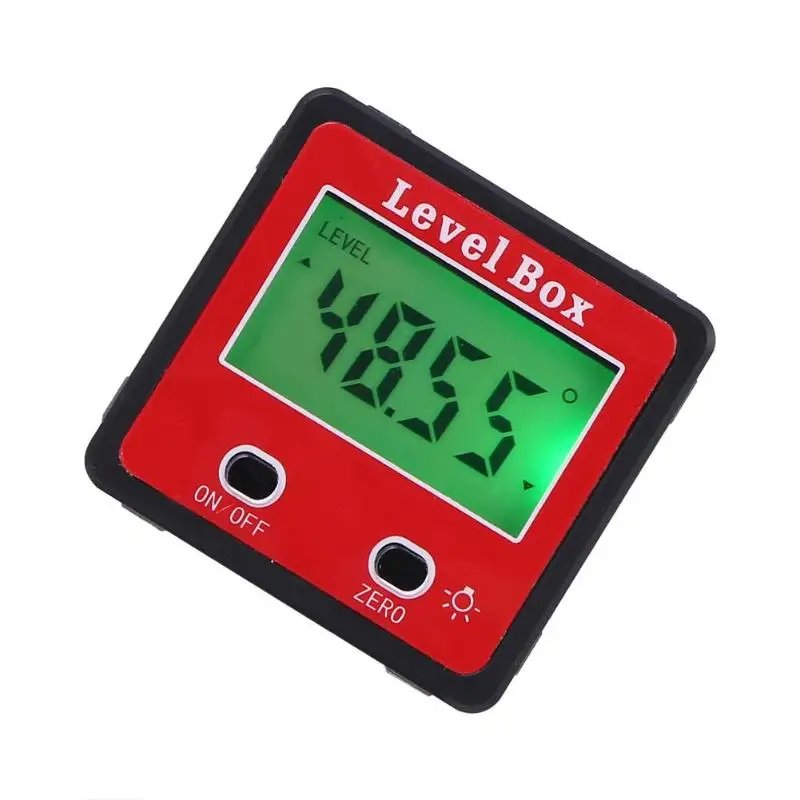 Digital Display Inclinometer Spirit Level Box Protractor Angle Finder Gauge Meter