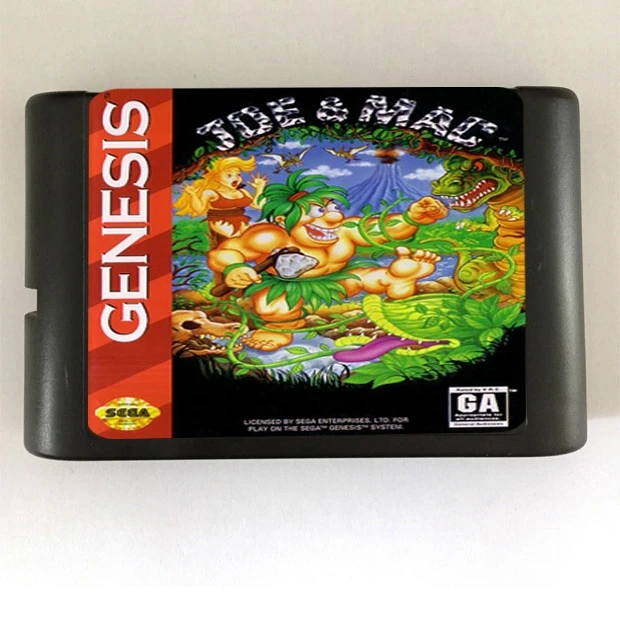 Игровой картридж JoeandMac Caveman Ninja 16 бит MD для консоли MegaDrive Genesis|game cartridge bits|cartridge