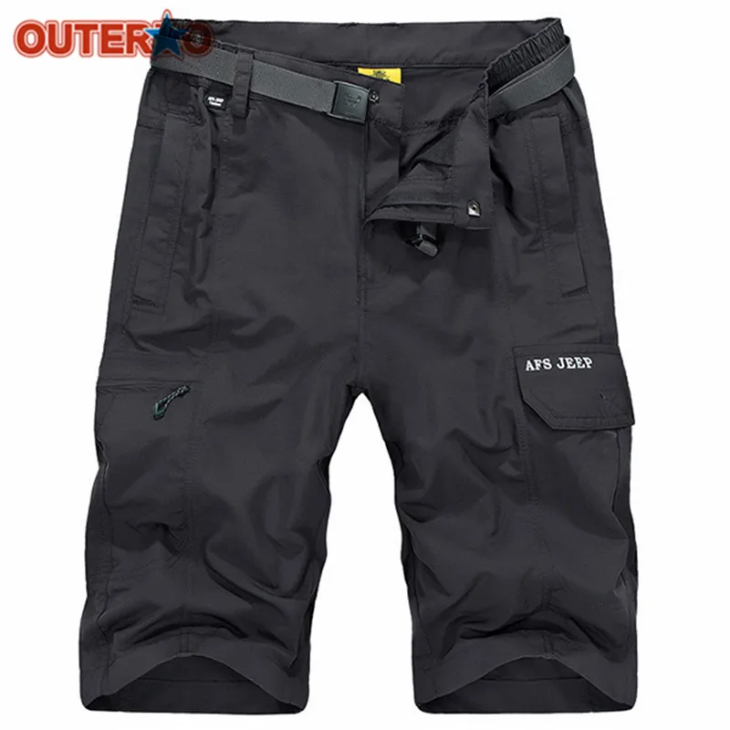 OUTERDO Nylon Quick Drying Cycling Shorts Water-repellent Loose MTB Shorts Summer Mens Cargo Breathable Bicycle Shorts