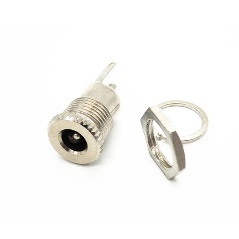 

EziUsin 5.5 mm x 2.1mm DC Power Jack Socket Female Panel Mount Connector 5.5*2.1 5.5*2.5 5.5 x 2.5 dc099