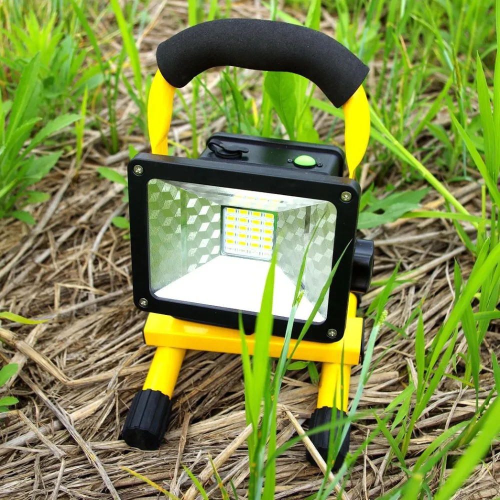Rechargeable LED Flood Light 24 LED Floodlight Waterproof 220V/110V LED Spotlight Outdoor Emergency Work Lighting with Charger floodlight bunnings