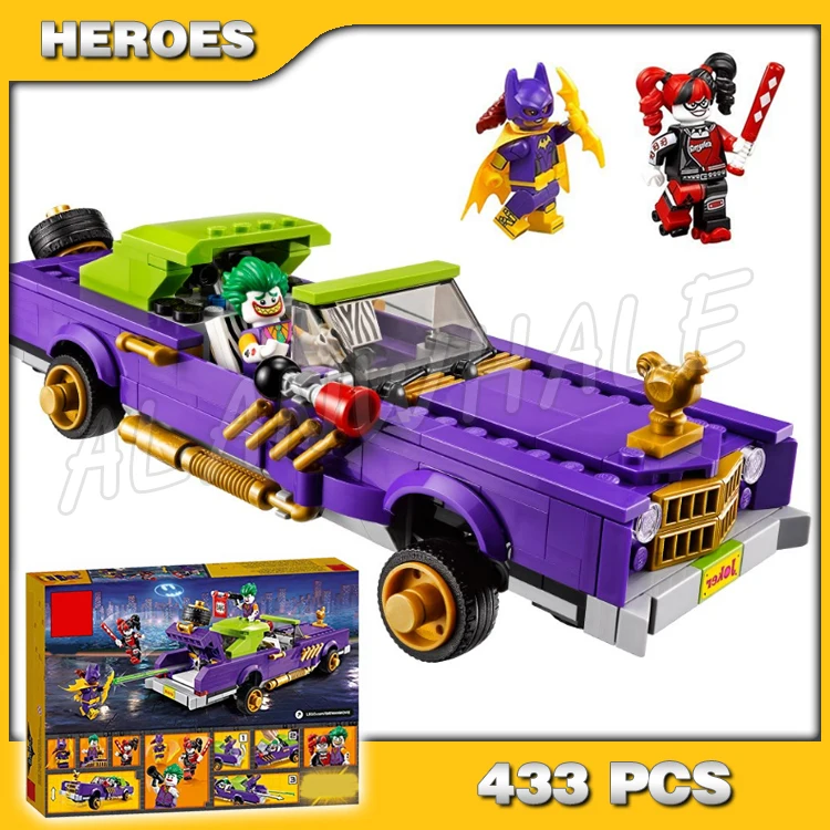 

443pcs Super Heroes Batman Movie The Joker Notorious Lowrider 10633 DIY Model Building Kit Blocks Gift Toys Compatible with Lego