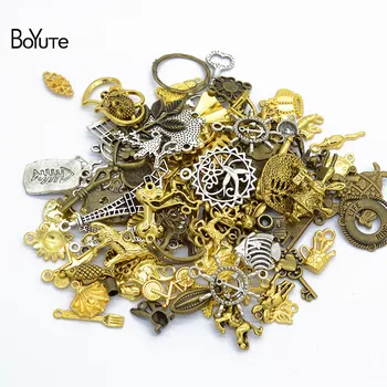 

BoYuTe (50 Gram/Lot) Mix Styles Metal Alloy Pendant Charms Diy Hand Made Vintage Jewelry Accessories