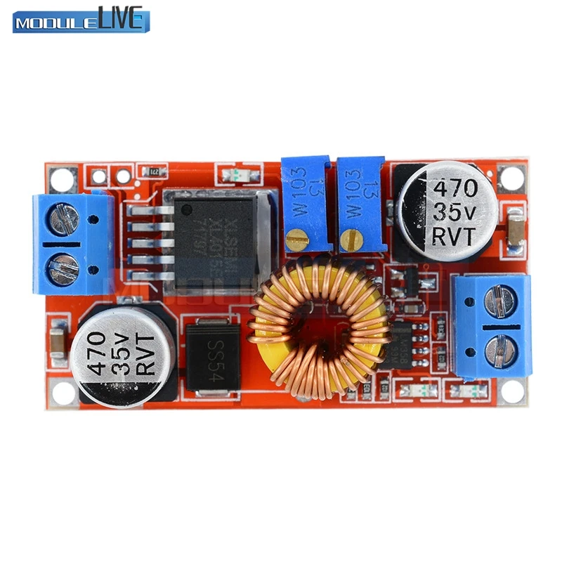

2Pcs CC/CV Adjustable 5A Step Down Buck Charging Board XL4015 Lithium Battery Charger Converter Module DC-DC 0.8-30V To 5-32V