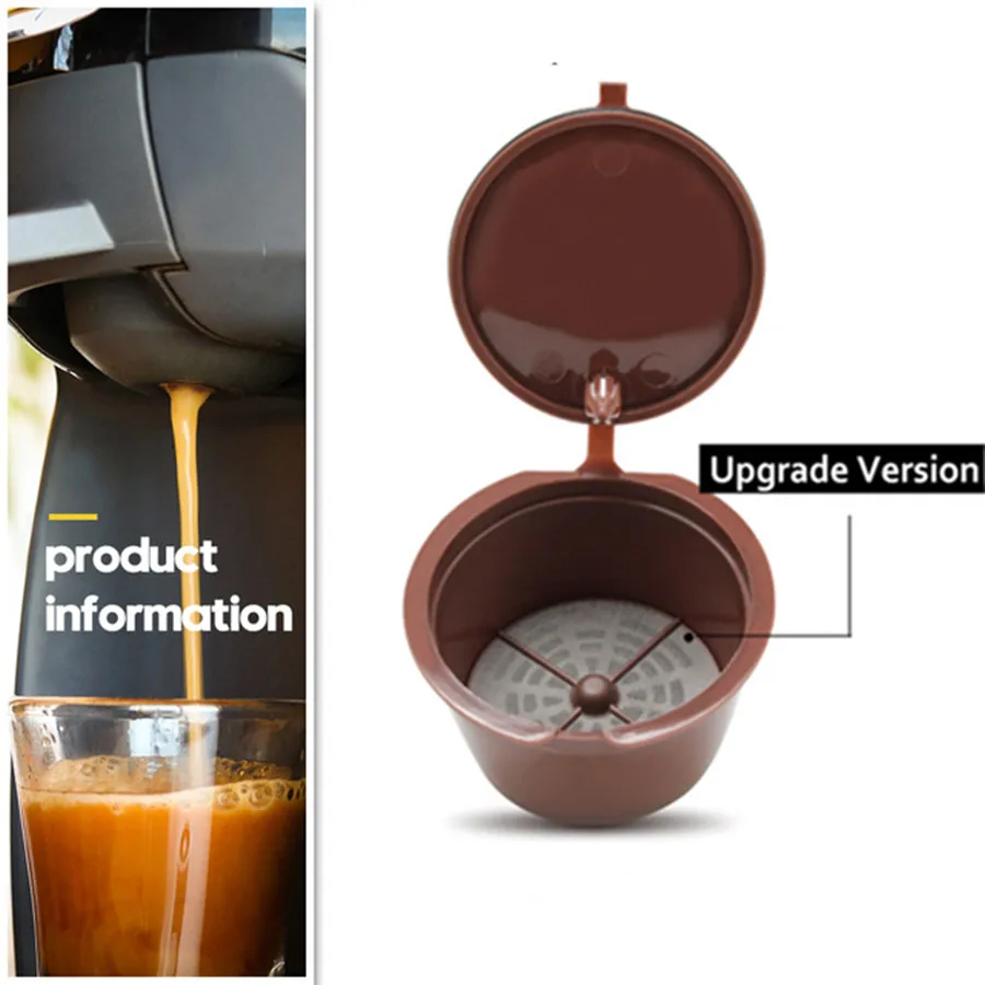 

New Upgrade Version Dolce Gusto Coffee Capsules Filter Cup Refillable Reusable Coffee Dripper Tea Baskets Dolci Gusto Capsule
