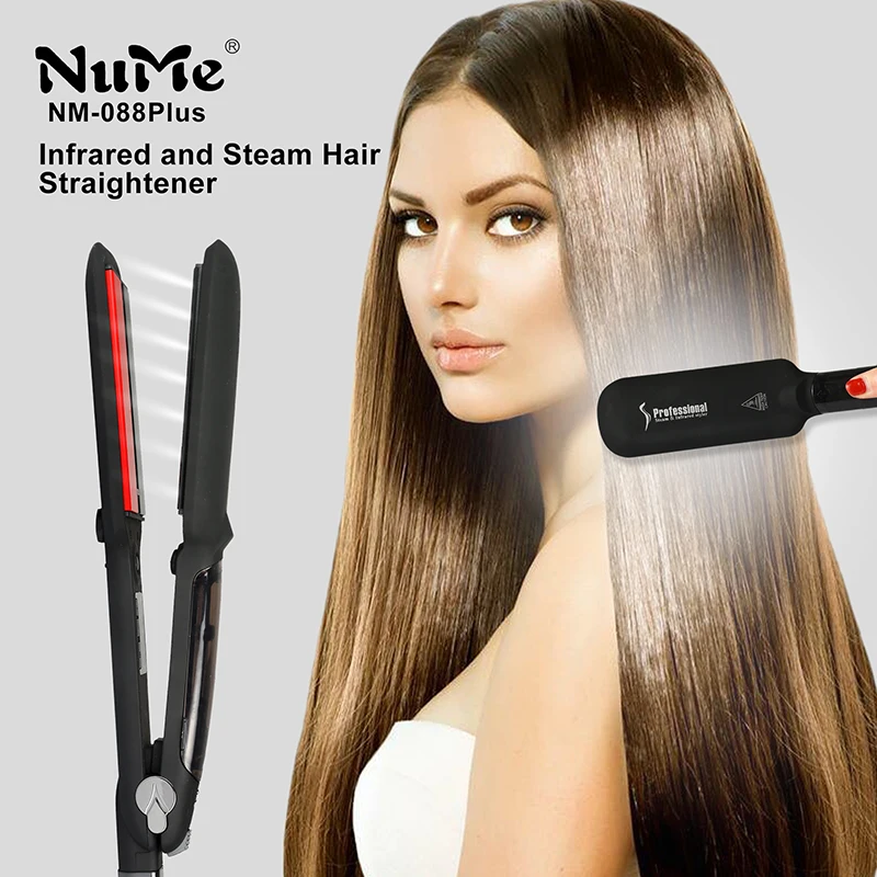 

Wholesale Original Professional Steam Hair Straighteners steampod Flat Iron Ceramic thermostat Hair Soft Comb Straightener