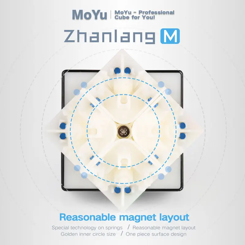 Moyu SenHuan Zhanlang M 2X2 профессиональный Магнитный куб магический куб черная наклейка или stickerless детские образовательные головоломки игрушка