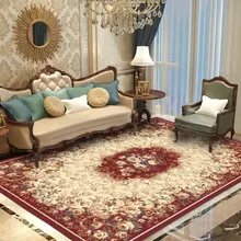 Роскошные Благородный Резные жаккард утолщаются ковров большой прикроватной тумбочке Одеяло высокой адсорбционной Противоскользящие коврики кафе Спальня отель коврик