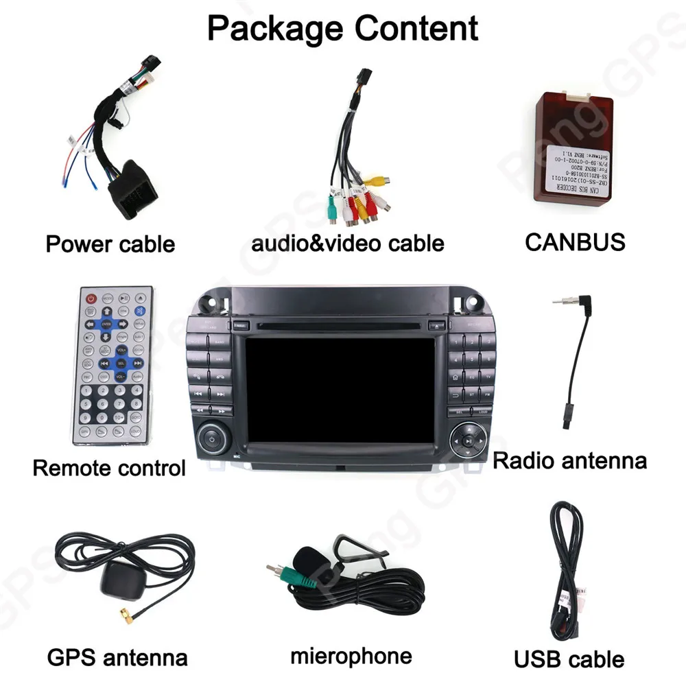 Perfect 2 Din 7 INCH Android 8.0 Car CD DVD Player 8 Core GPS Navigation for Mercedes Benz S-Class W220 S280 S320 S350 Stereo 1080P HD 10