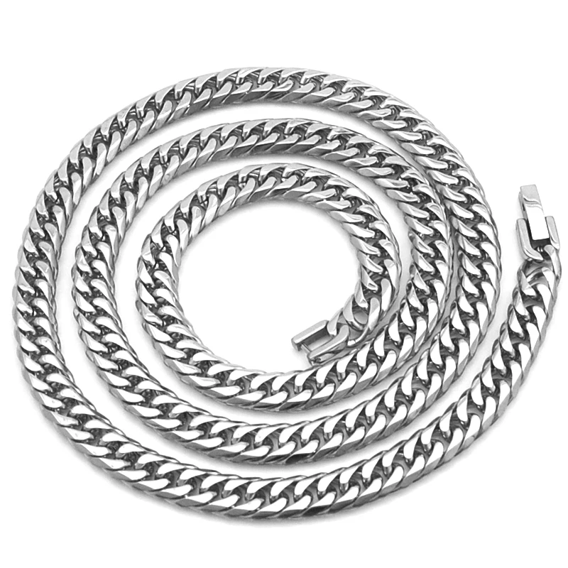 

CHIMDOU New Mens Necklaces Chain Fashion Party Stainless Steel Jewelry Gift 7mm Wide,Customized Necklace AN031