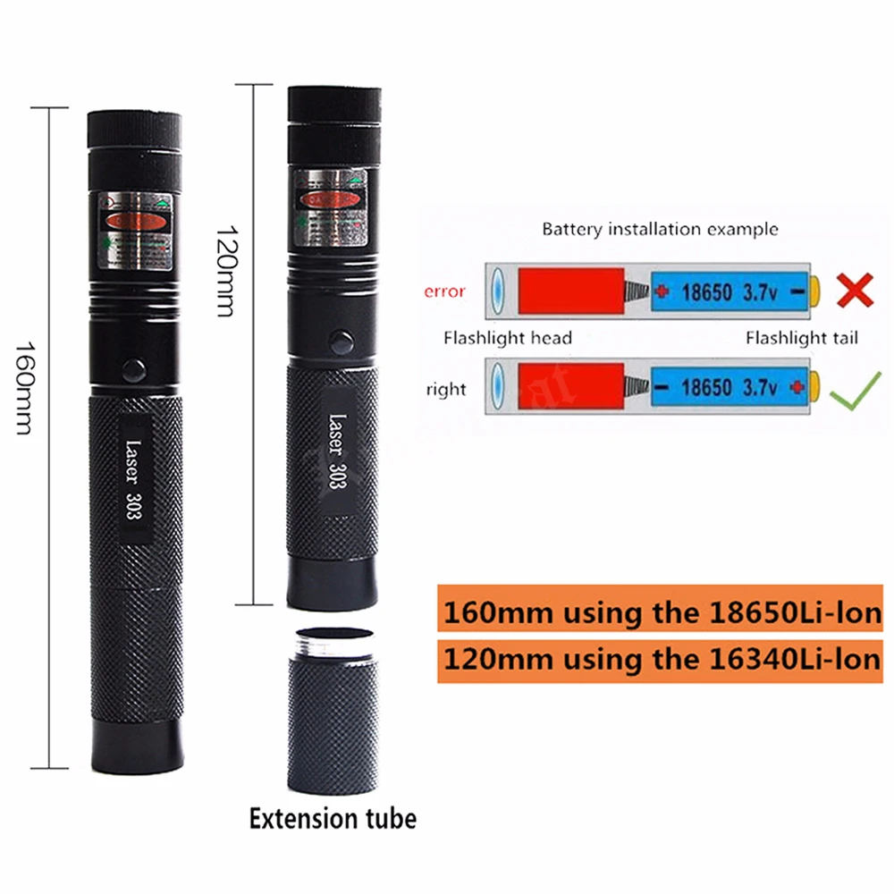 Laser Pointer High Power Laser Pointer 532nm 303 Green Laser Pointer Pen Adjustable Burning Match Rechargeable 18650 Battery Laser Pointer High Power Laser Pointer 532nm 303 Green Laser Pointer Pen Adjustable Burning Match Rechargeable 18650 Battery