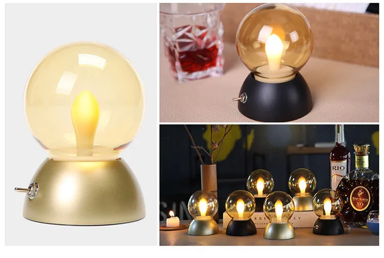 DE.SOUL Night Lights LED Flame Lamps  Rechargeable  Lamps  Lighting Bedroom Lamp Night Light Color Change Night lamps  Gift (11)