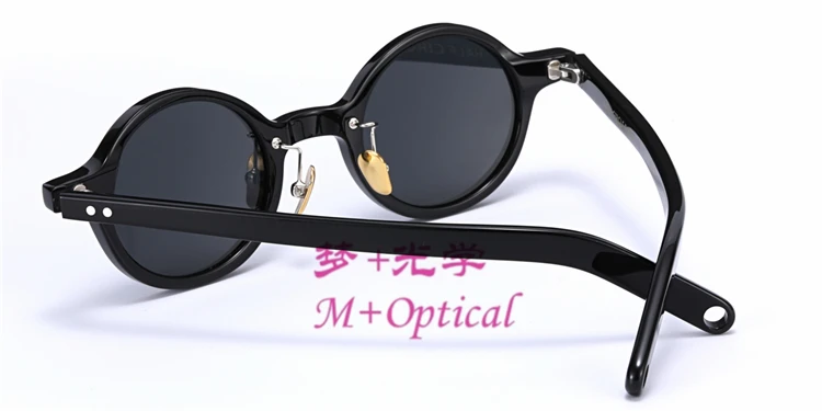 Винтажные качественные круглые солнцезащитные очки в стиле ретро, импортная ацетатная оправа, поляризованные линзы, Модный чехол в коробке