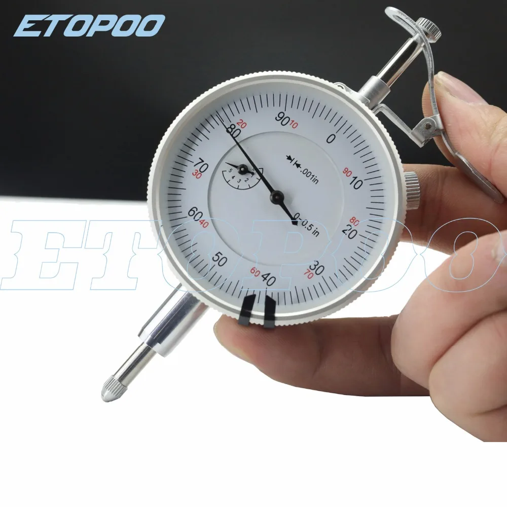 

0-0.5inch 0.001inch shock proof dial indicator with handle dial thickness gauge Precise instrument Tool