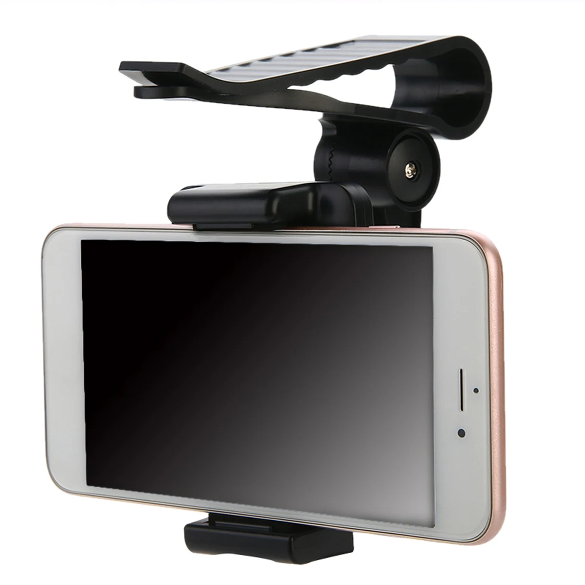 1pcs Black Adjustable Car Sun Visor Clip Mount Holder GPS Stand Bracket For Cellphone 3.5 inch to 6 inch