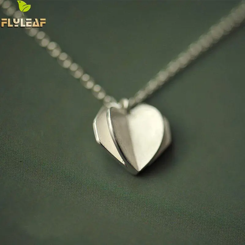 Женское ожерелье из серебра 925 пробы в романтическом стиле с оригами|pendant necklace