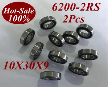 

2Pcs 6200RS 6200 2RS 6200RZ 6200-2RZ 6200-2RS 10X30X9 mm Miniature Ball Bearings Skateboard Scooter Skate Roller ball bearing