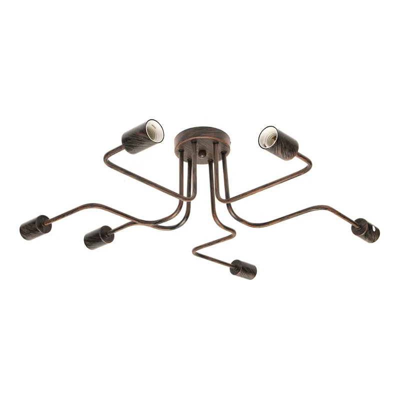 

Smuxi 4/6/8/10 Ceiling Lights Vintage Industrial Lamps For Living Room Ceiling Light Wrought Iron E27 Bulb Home Lighting