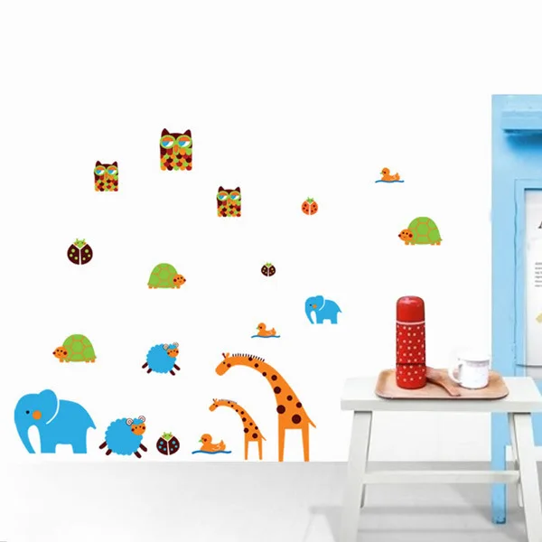 Neues Design Abnehmbare Kinder Thema Cartoon Zoo Dekoration Wandaufkleber Kinderzimmer Kindergarten Wandtattoos Schlafzimmer Tapete Wall Stickers Children Wall Sticker Children Roomdesigner Wall Stickers Aliexpress