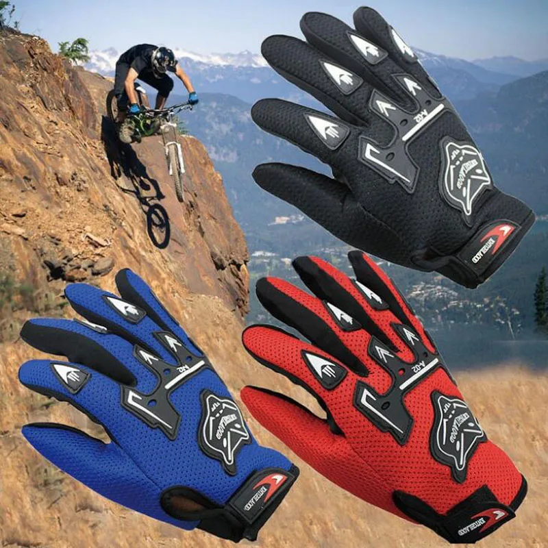 Buy Bike Cycling Gloves For Children Full Finger Non-slip Breathable Kids Gloves