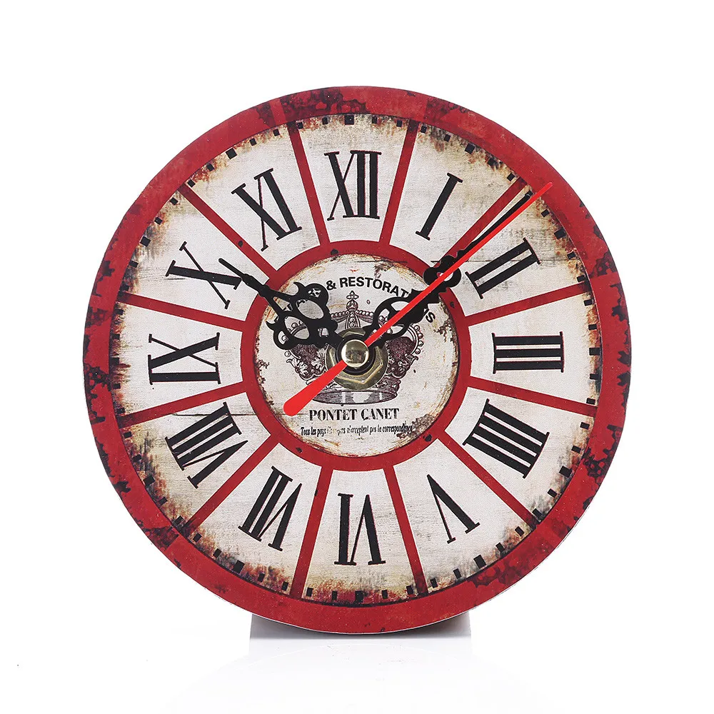Цифровые настенные часы в винтажном стиле, бесшумные Античные деревянные настенные часы для дома, кухни, украшения для офиса Висячие часы 9J18