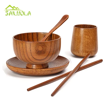 

Western Tableware Sets Wood Dessert Fruit Serving Children Food Utensi Wooden High Quality Dinnerware Sets