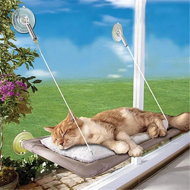 Buy Pet Hammock Window Mounted Cat Bed Sunny Seat Machine Washable Funny Pet