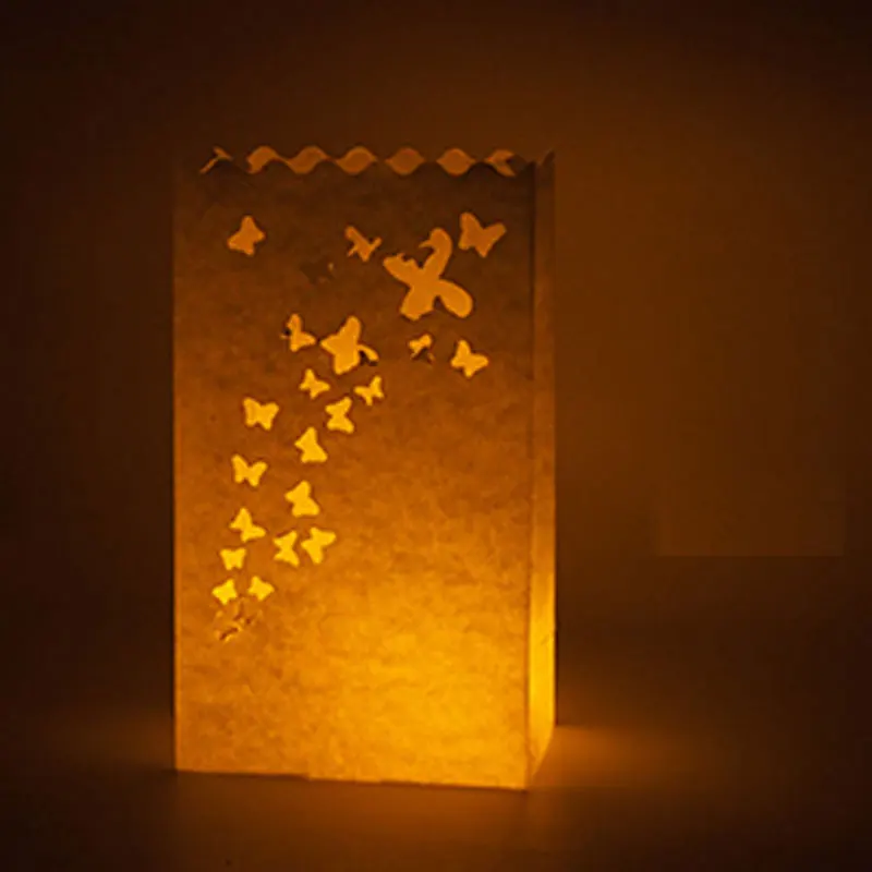 20 шт. праздничные фонарики бумажные пакет для свечей уличное освещение свечи