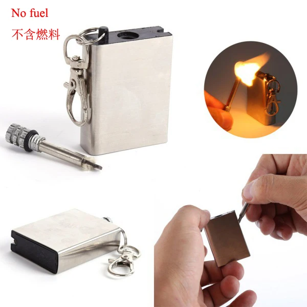 

Metal match stone lighter survive camp Fire starter Cigar firesteel gas oil magnesium outdoor travel tool flint hike Cigarette