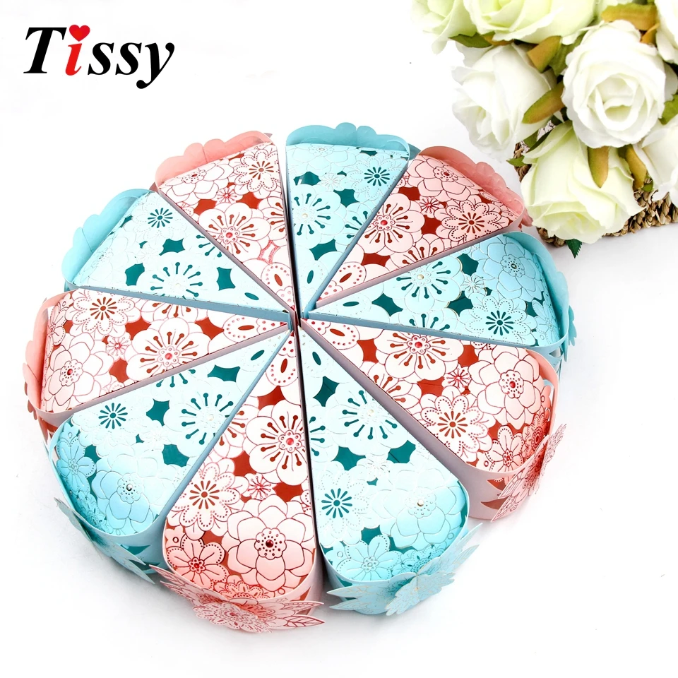 

10pcs/lot Wedding Candy Box Romantic Flower 2 Colors Paperboard Crafts Exquisite Wedding Favors and Gift Boxes Party Supplies