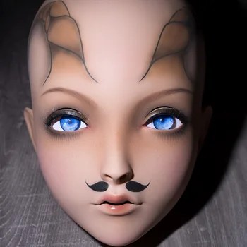 

(LiLi Mask-06) Sweet Girl Resin Half Head Customize Cosplay Japanese Role Play Anime Silicone Kigurumi Mask Crossdresser Doll