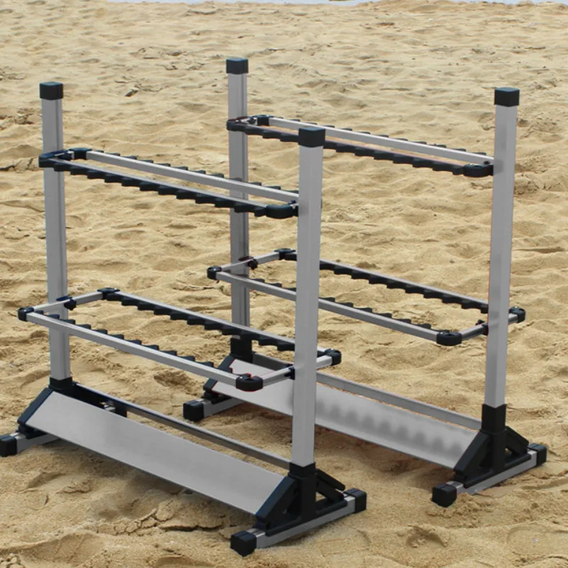 

Aluminum Alloy Fishing rod display rack shelf bracket 24pcs stand supporting rod Fishing tackle tool