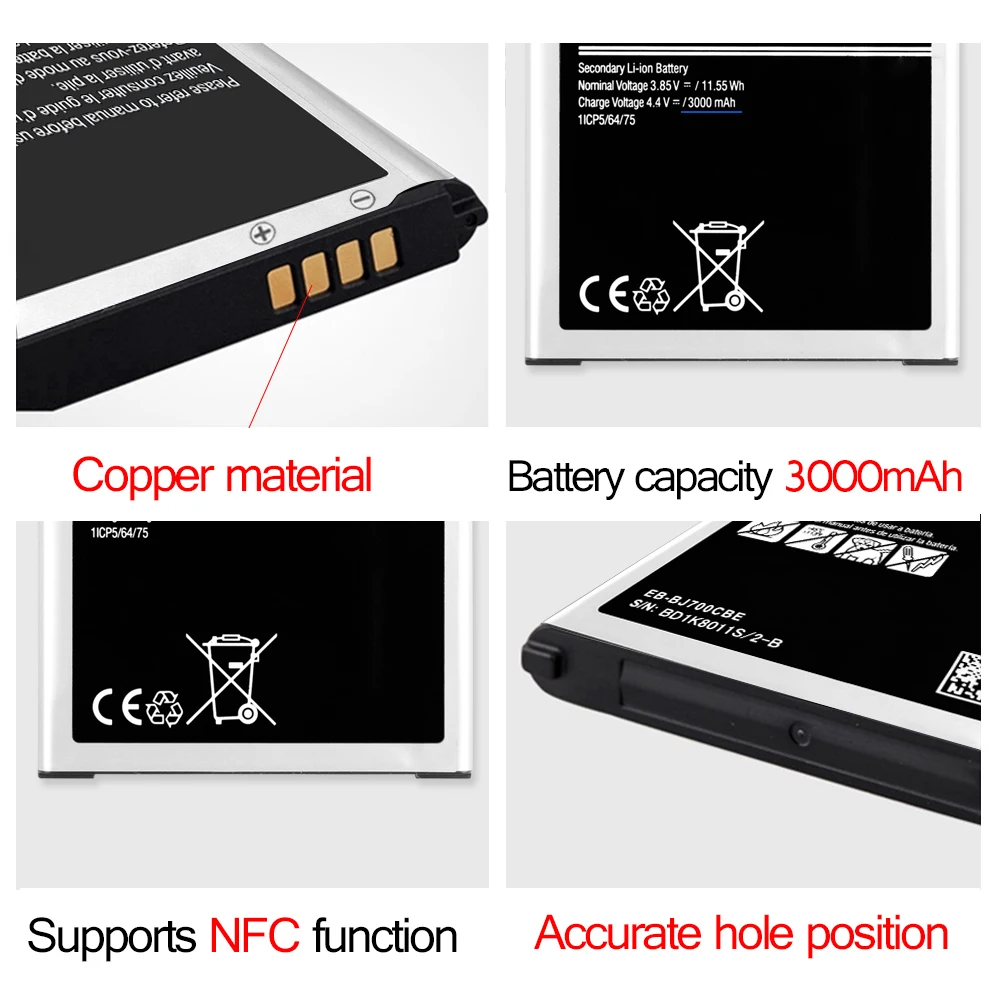 Srjtek для samsung Galaxy J7 2015 Батарея инструменты EB BJ700CBE 3000 mAh J700F J700 J7009 J7000 j700H|Аккумуляторы