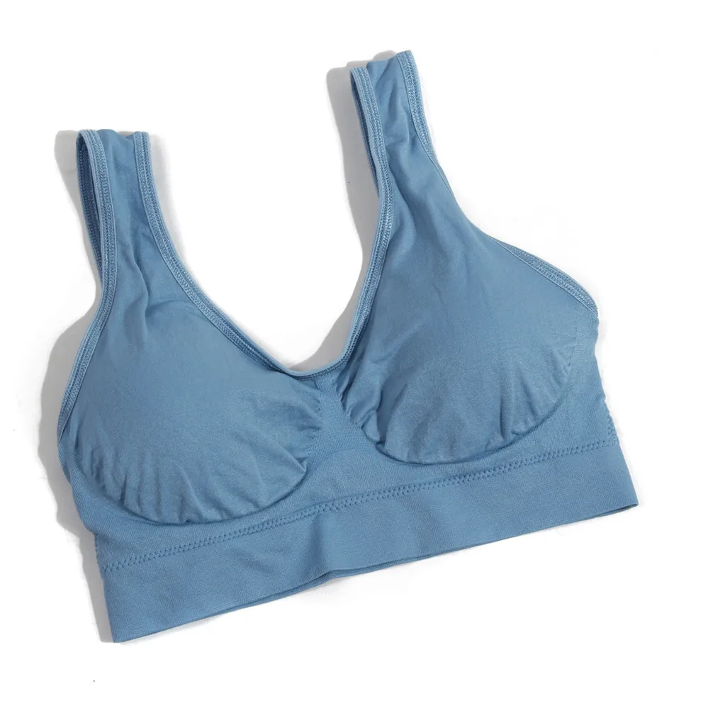

9 Color Plus Size Women Bra Seamless Wire Free Sleep BH Padded Fitness Comfort Underwear Thin Section for Women Body Shaper
